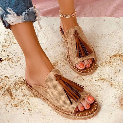 Sandalias de Cáñamo con Flecos para Mujer - Image 2