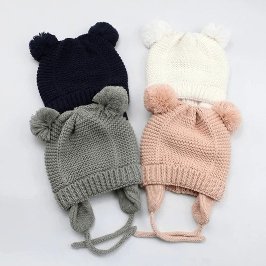 Gorro Tejido Jojo Doble Pompón