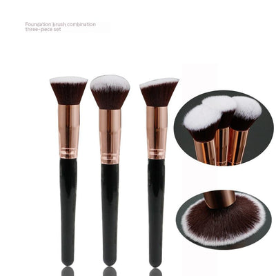 Set de 3 Brochas de Maquillaje Portátiles con Cabezal Plano Biselado - Image 8