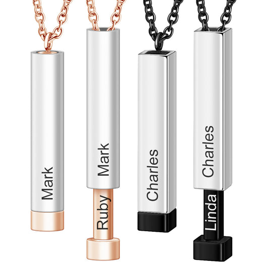 Collar de Acero Inoxidable Personalizado con Nombre y Frase Significativa