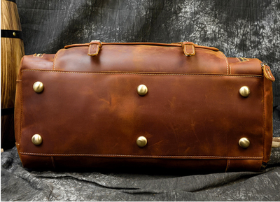 Bolsa de Viaje Retro Crazy Horse en Cuero para Hombre - Image 8