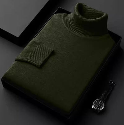 Suéter Cuello Alto Grueso Oversize Casual para Hombre - Image 27