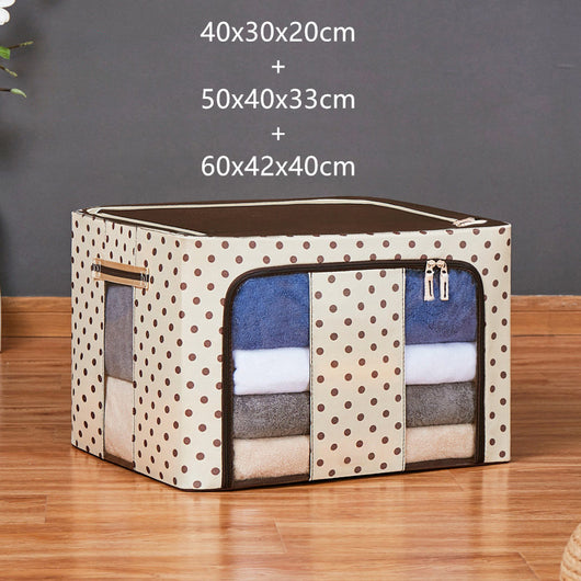 Caja de Almacenamiento en Tela con Estampado de Lunares - Image 9