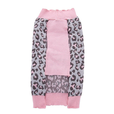 Suéter para Mascota Estampado Leopardo Rosa con Lazo - Image 4