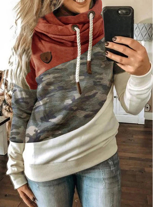 Sudadera Holgada con Capucha y Patchwork - Image 12