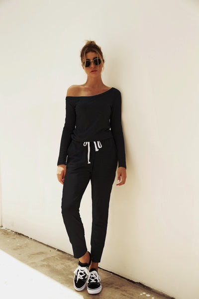 Jumpsuit Casual de Manga Larga con Hombros Descubiertos - Image 15