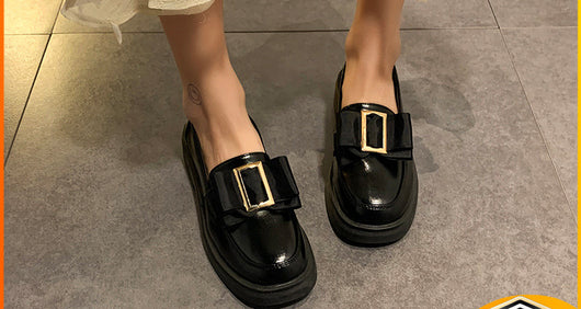 Mocasines Plataforma Mujer con Hebilla Cuadrada - Estilo Británico Elegante - Image 3