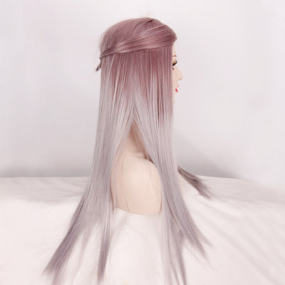 Peluca Larga Degradada con Coloración Ombré - Cabello Liso Natural - Image 2