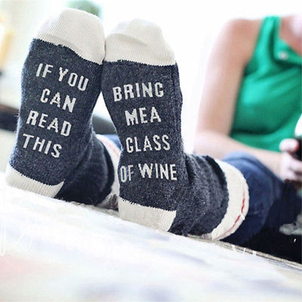 Calcetines Estampados con Letras Divertidas