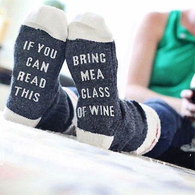 Calcetines Estampados con Letras Divertidas