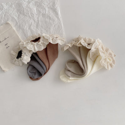 Calcetines de Encaje Morandi sin Talón - Diseño Coreano Elegante - Image 3