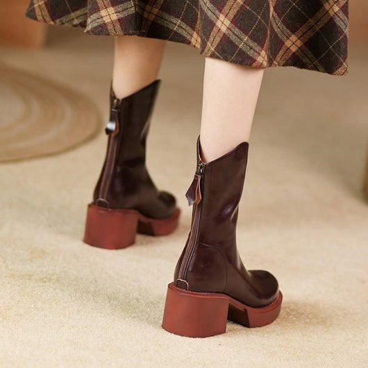 Botas Martin con Tacón Grueso Slim - Versátiles para Cualquier Ocasión - Image 8