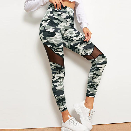 Leggings Deportivos Yoga con Estampado Camuflaje y Cintura Alta - Image 2