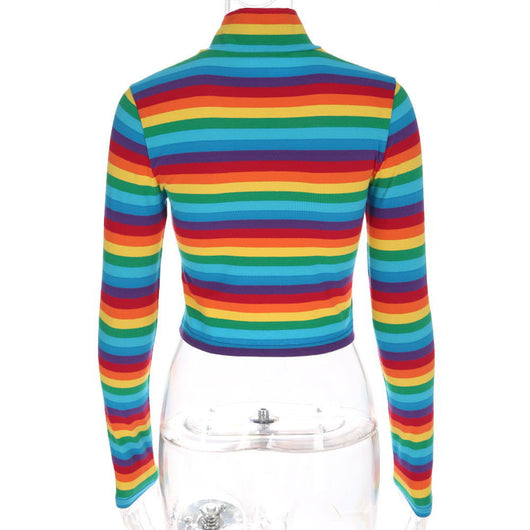 Playera con Cierre de Colores Arcoíris - Image 3