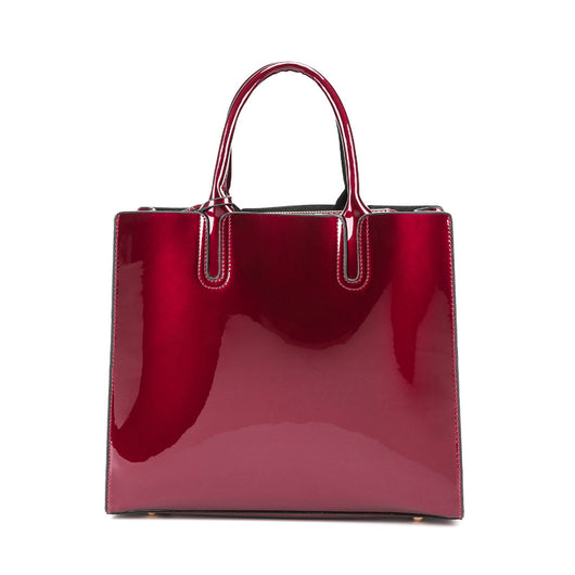 Bolso Maternal de Charol Brillante con Compartimentos Inteligentes - Image 4