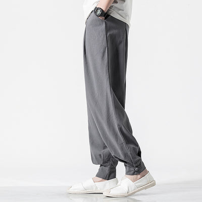 Pantalones Harem de Algodón y Lino Estilo Asiático - Cómodos y Versátiles - Image 6