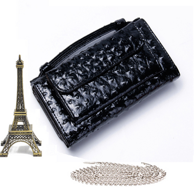 Cartera Clutch con Patrón Serpiente y Cadena Desmontable - Image 14