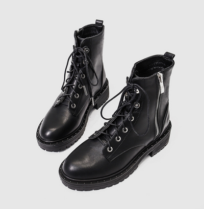 Botas Martin para Mujer Invierno Terciopelo Grueso - Estilo Motociclista Inglés - Image 5