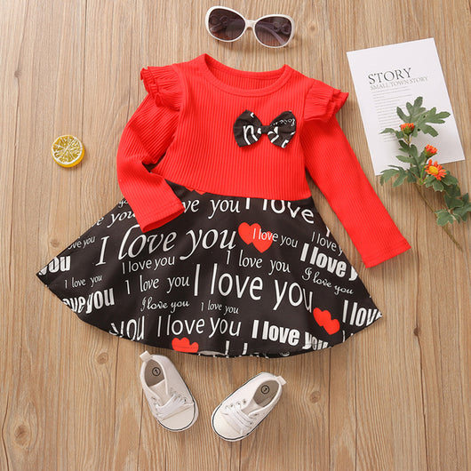 Vestido Navideño para Bebé Niña con Estampado de Rayas y Tul - Image 4