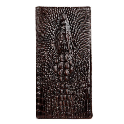 Billetera de Cuero Grabado con Diseño de Cocodrilo - Image 2
