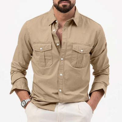 Camisa Casual de Manga Larga para Hombre