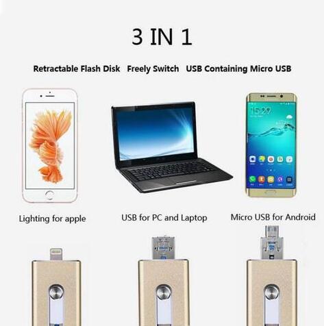 Memoria USB Compatible con iPhone y iPad - Almacenamiento Externo para iOS - Image 3