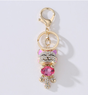 Llavero Gato de la Suerte con Cristal y Esmalte - Accesorio Elegante para Mujer - Image 14
