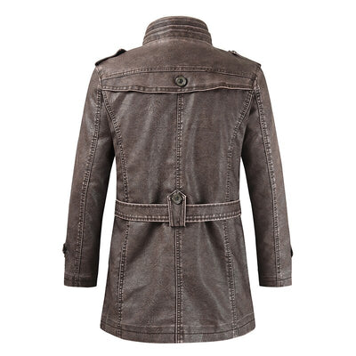 Chaqueta de Cuero Slim Fit Térmica para Hombre - Image 3
