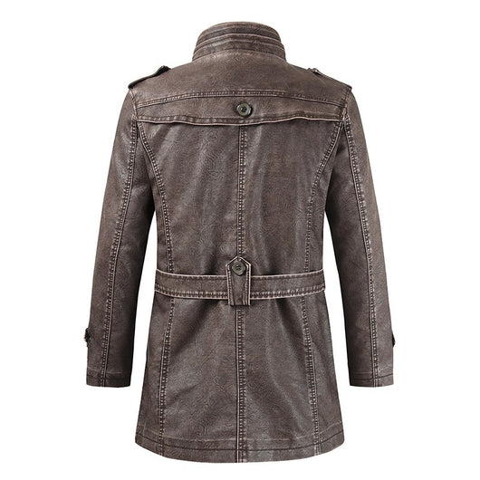 Chaqueta de Cuero Slim Fit Térmica para Hombre - Image 3