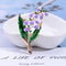 Plant oil drop brooch Morado