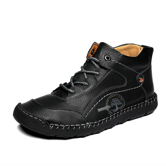 Botas de Cuero Retro Europeas y Americanas