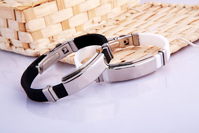 Pulsera de Acero Titanio con Silicona - Image 3