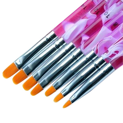 Set de 7 Pinceles para Uñas de Gel - Acrílico con Punta Redonda y Fotocurado - Image 5
