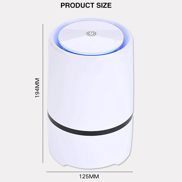 Purificador de Aire USB con Ionizador - Elimina Humo, Polvo y Olores