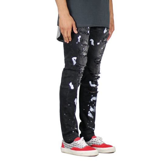 Jeans para Hombre con Diseño Artístico y Rotos Modernos - Image 18