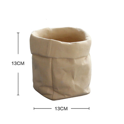 Maceta de Tela y Cuero - Diseño Minimalista y Funcional - Image 6