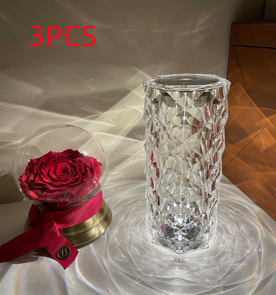 Lámpara LED Rosa Diamante Romántica para Dormitorio y Sala - Image 9