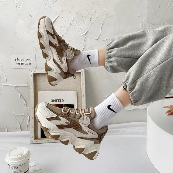 Tenis Deportivos Mujer Otoño Invierno con Bloques de Color