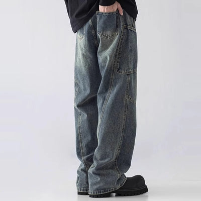 Jeans Rectos de Pierna Ancha y Corte Holgado para Hombre - Image 4