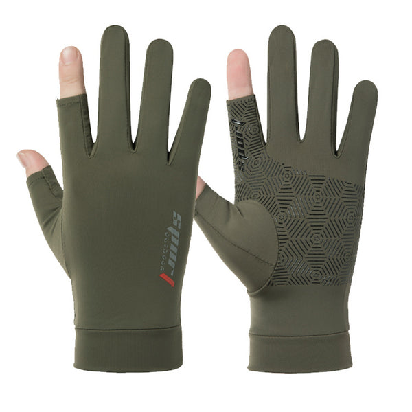 Guantes de Pesca de Medio Dedo Unisex para Hombre y Mujer