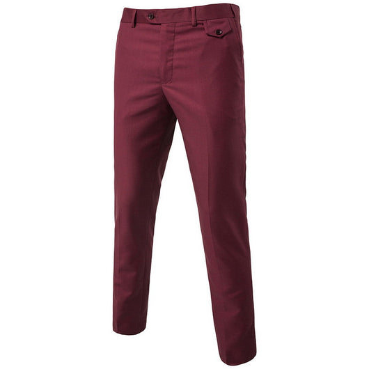 Pantalones casuales ajustados para hombre en colores sólidos - Image 6