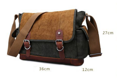 Bolsa de Lona Retro con Solapa - Estilo Vintage - Image 2