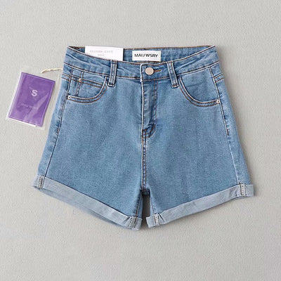 Shorts de Cintura Alta en Denim - Image 7