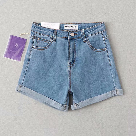 Shorts de Cintura Alta en Denim - Image 7