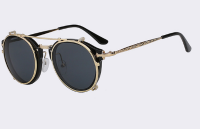 Gafas de Sol Espejo Dual con Funda - Unisex Vintage y Moderno - Image 5