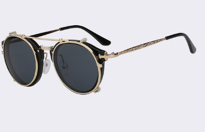 Gafas de Sol Espejo Dual con Funda - Unisex Vintage y Moderno - Image 5