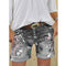 Shorts de Mezclilla Estampados Efecto Lavado
