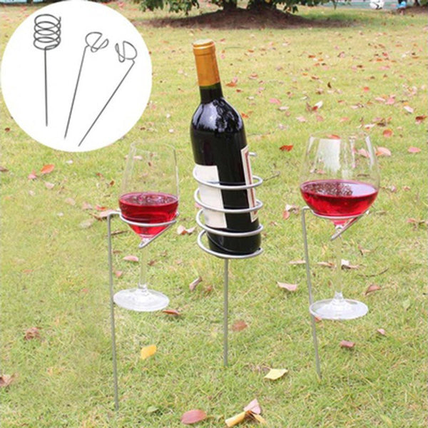 Set de Soportes para Copas de Vino al Aire Libre