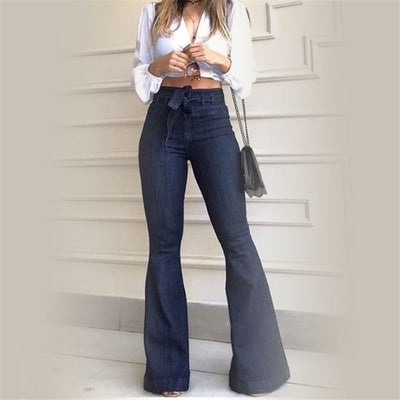 Pantalones Acampanados Elásticos con Cordones - Image 3