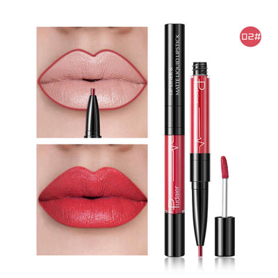 Labial Líquido 2 en 1 Mate y Perfilador - Tinte Rojo Ágata Profesional - Image 11